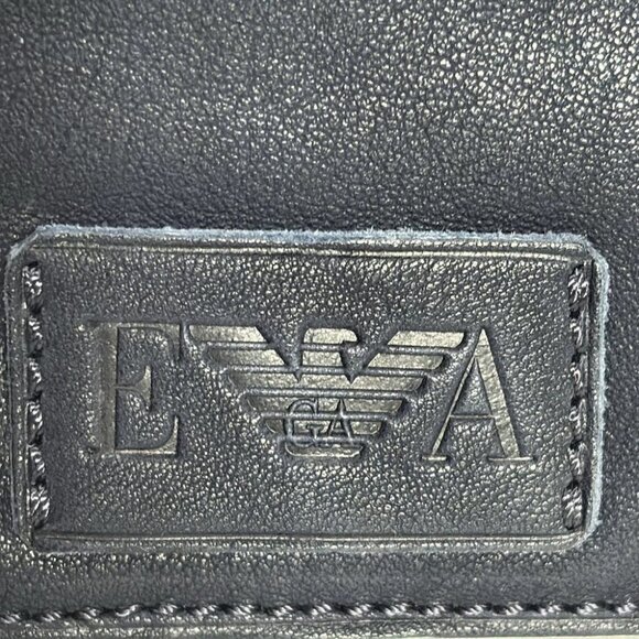 EMPORIO ARMANI - Dark Navy Leather Pouch - Picture 5 of 5